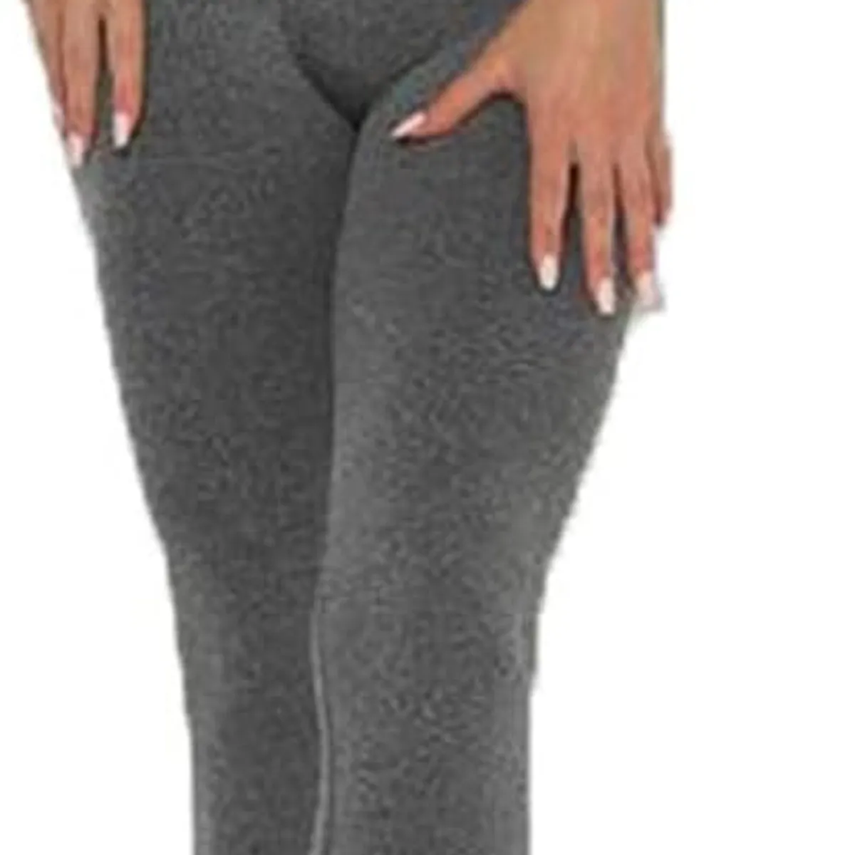 MIELTECH - Conjunto Deportivo Lycra Push Up + Crop Top Gris Talla Única