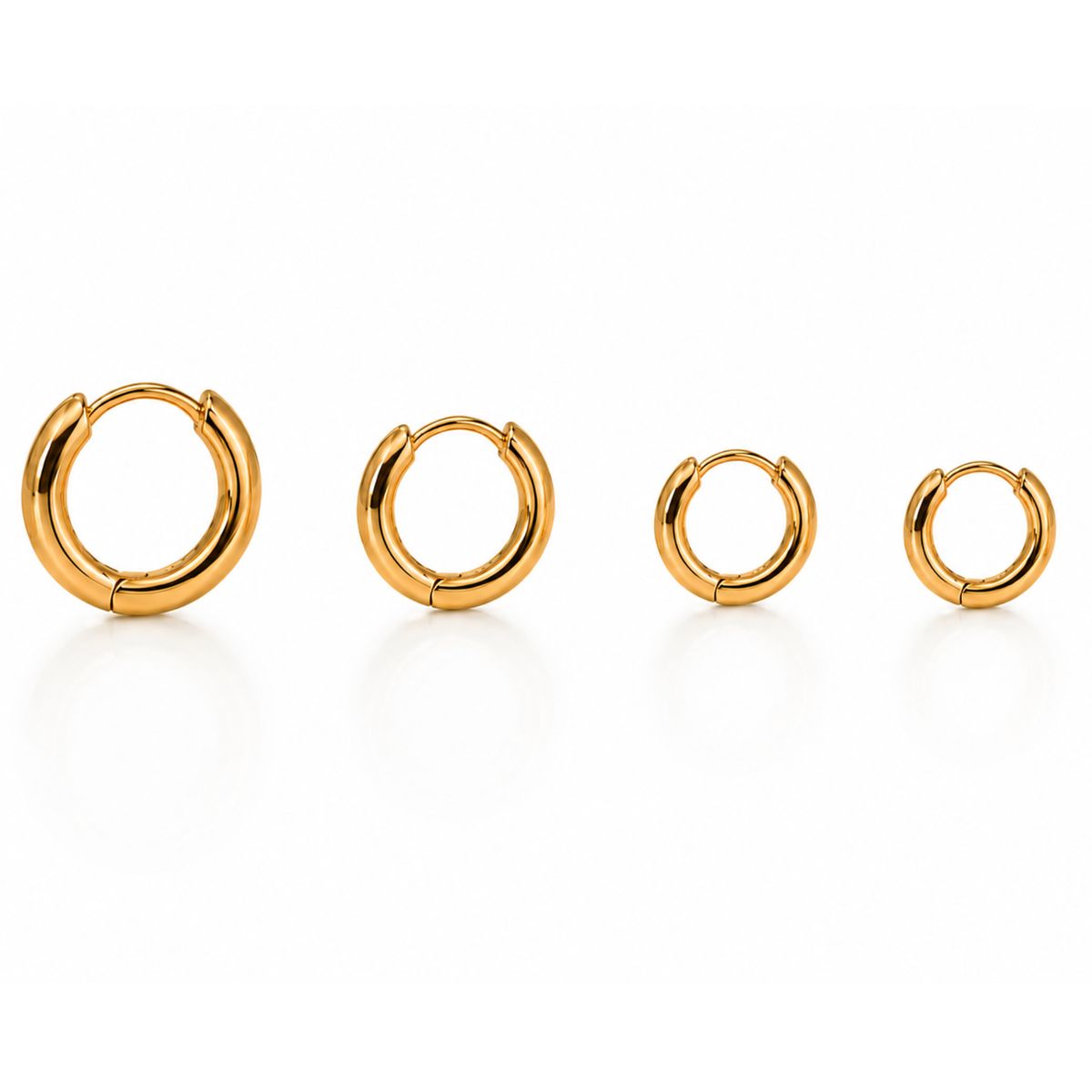 SCARLETT - Set de Candongas Scarlett Gold Hoops Doradas Brillantes