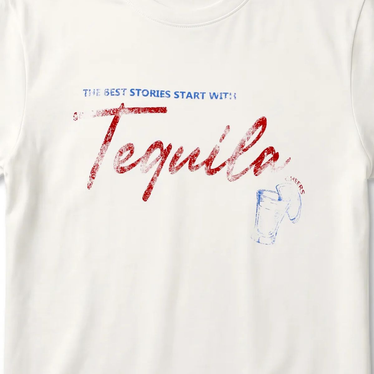 TENNIS - Camiseta gráfica regular fit con print Tequila en algodón blanco para mujer