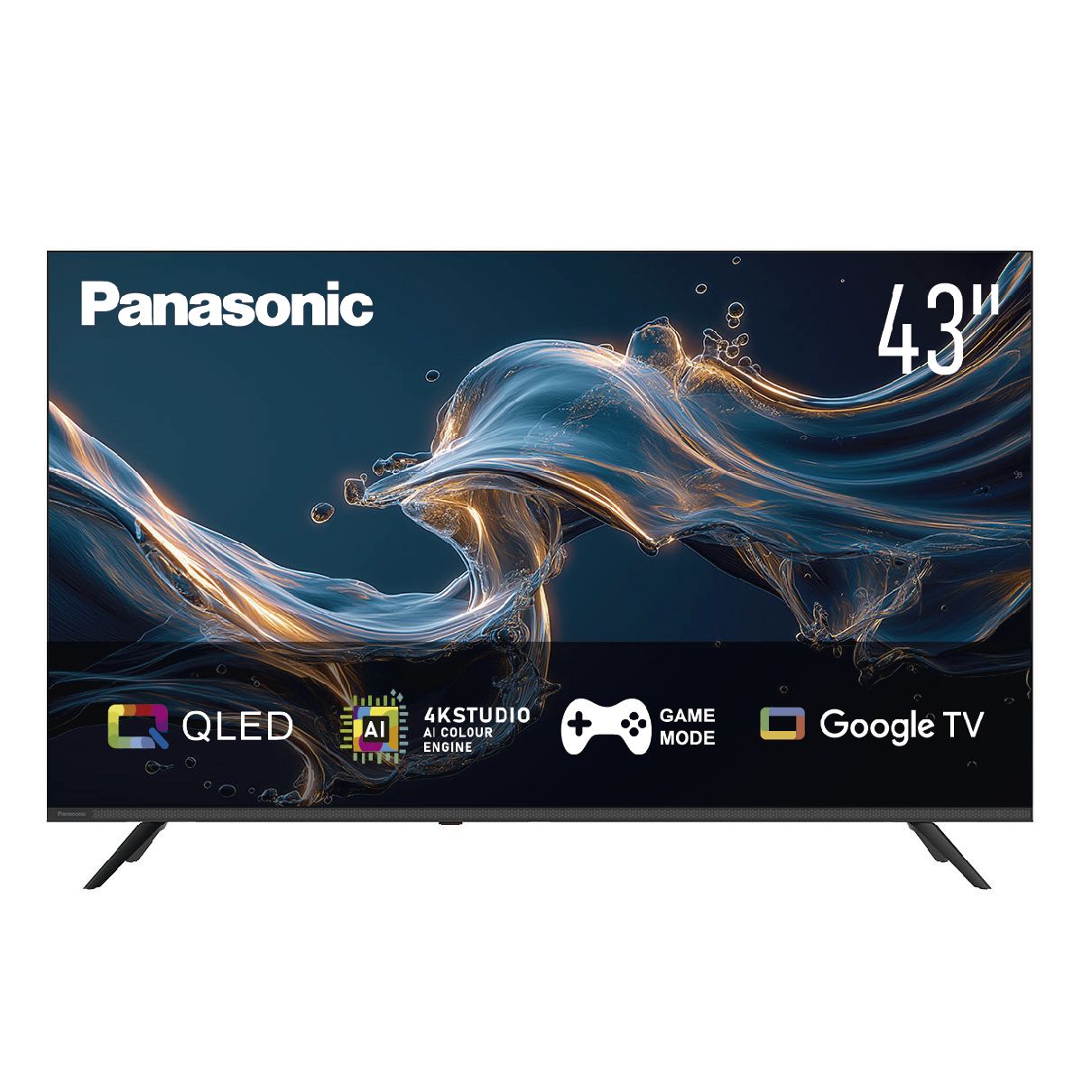 PANASONIC - Televisor Panasonic 43" Pulgadas 108 cm 43W80CPN 4K-UHD QLED Smart TV Google con IA