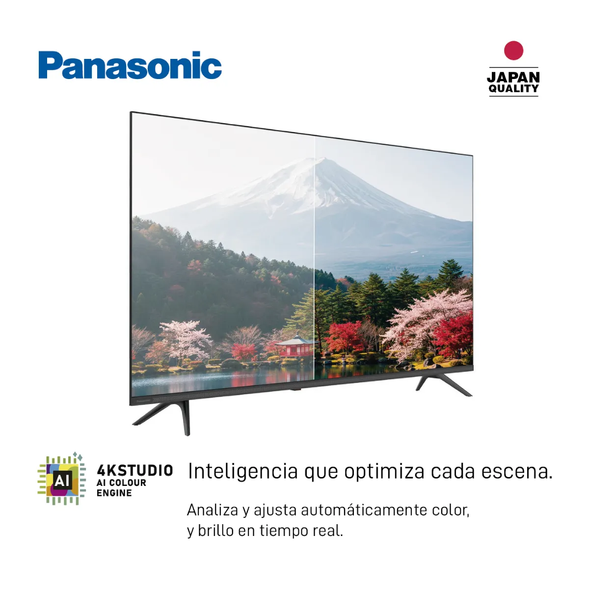 PANASONIC - Televisor Panasonic 43" Pulgadas 108 cm 43W80CPN 4K-UHD QLED Smart TV Google con IA