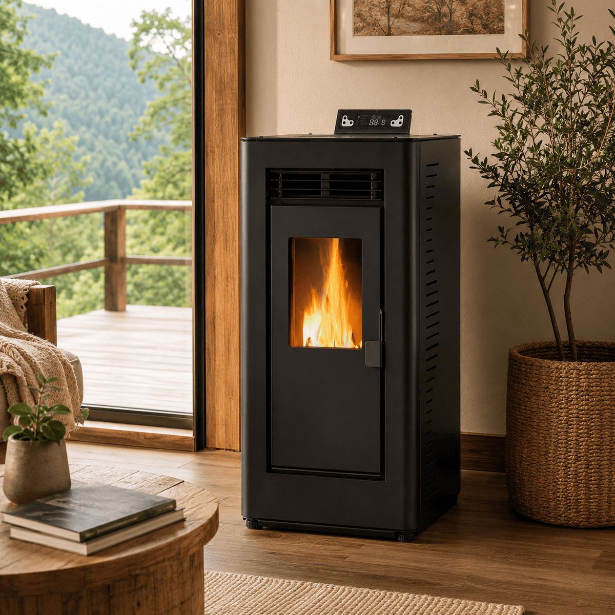 WOODMADE - Calefactor Eléctrico WoodMade® S25 Para Hogar Eficiente