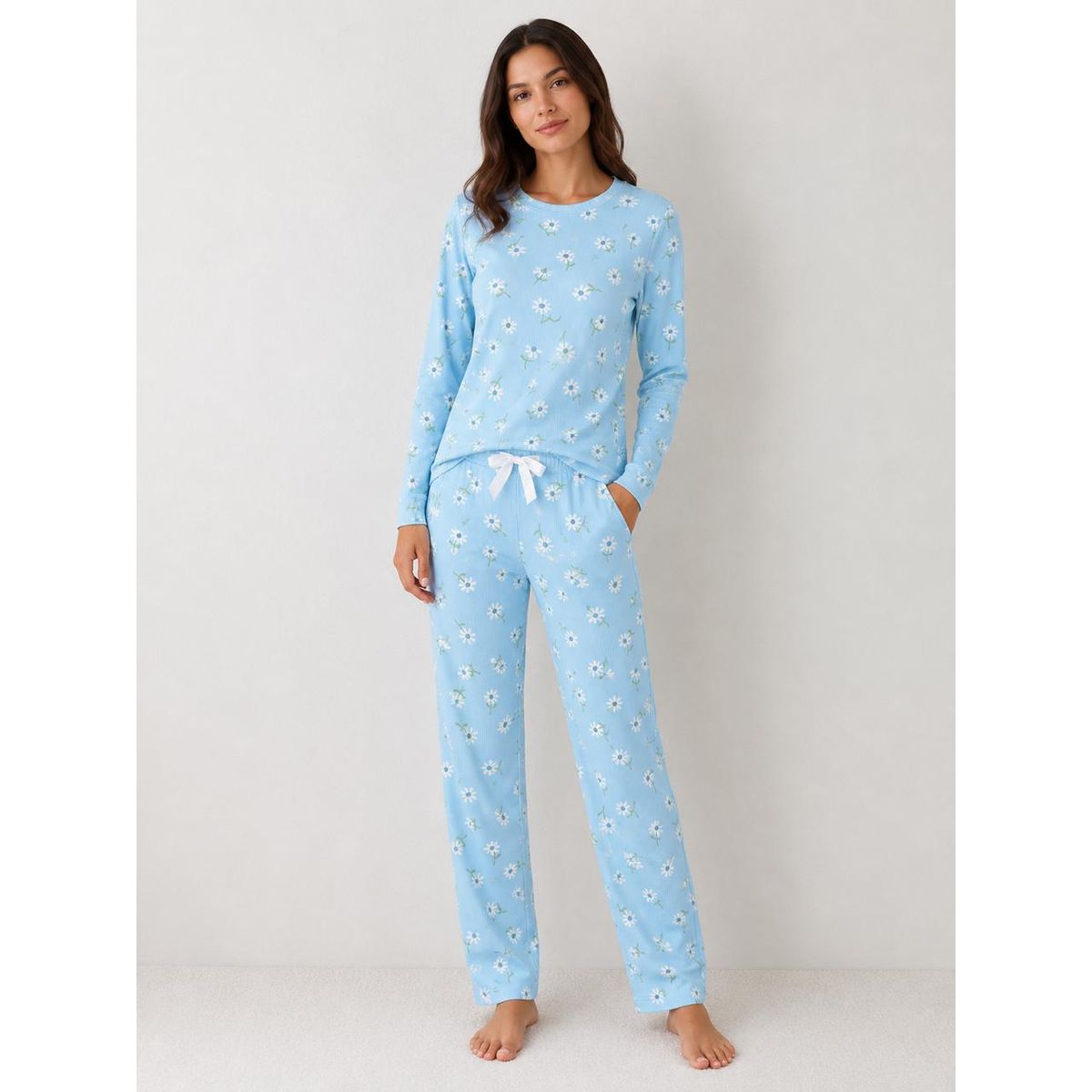 EMPIJAMADAS - Pijama Mujer Pantalon Largo con Bolsillos y Camisa Manga Larga