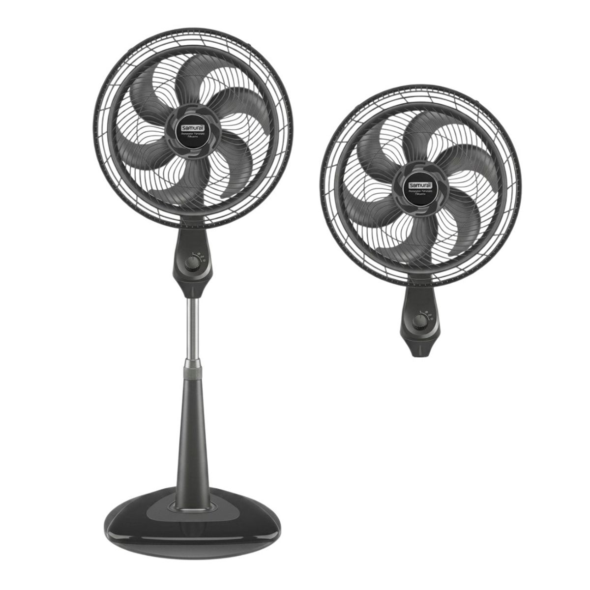 SAMURAI - Ventilador 2 en 1 Samurai Silence Force Maxx 18 Pulgadas Gris