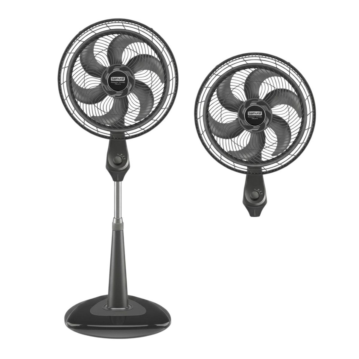 SAMURAI - Ventilador 2 en 1 Samurai Silence Force Maxx 18 Pulgadas Gris
