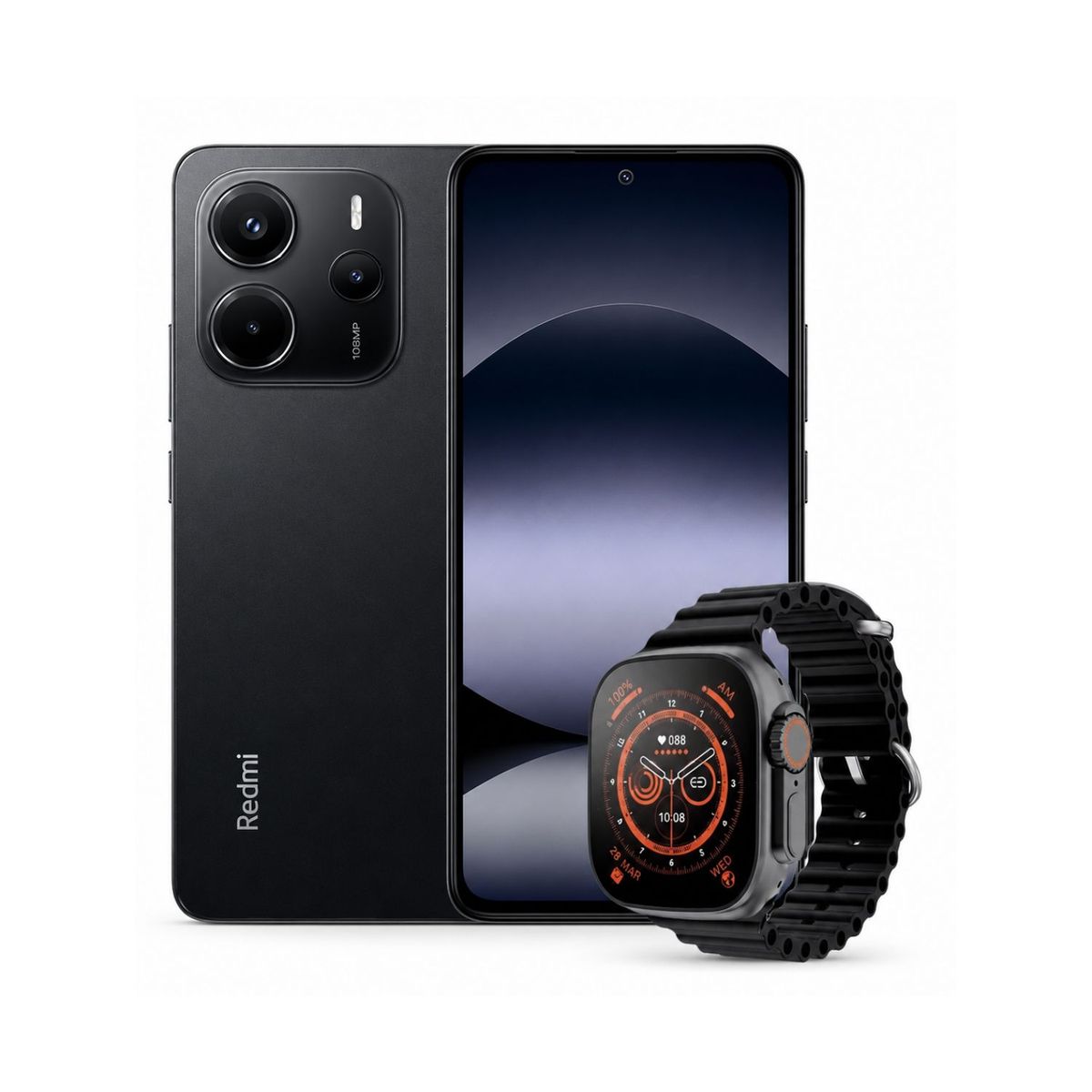 XIAOMI - Celular Xiaomi Redmi Note 14 4G 256GB 8GB Negro + Smartwatch