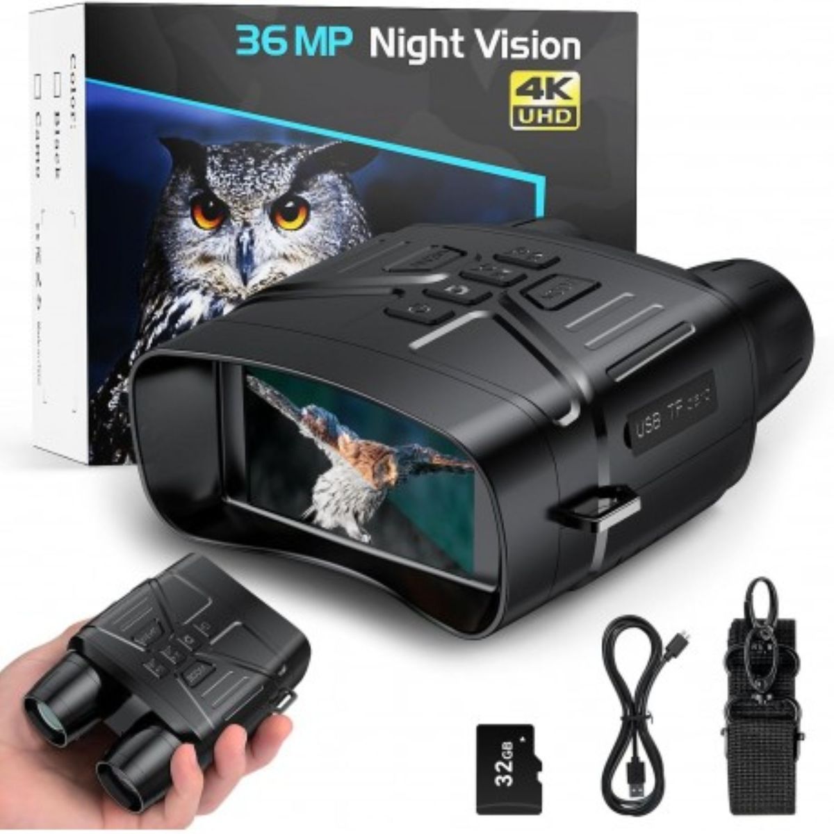 GENERICO - Binocular Vision Nocturna Infrarrojo 36MP 4K