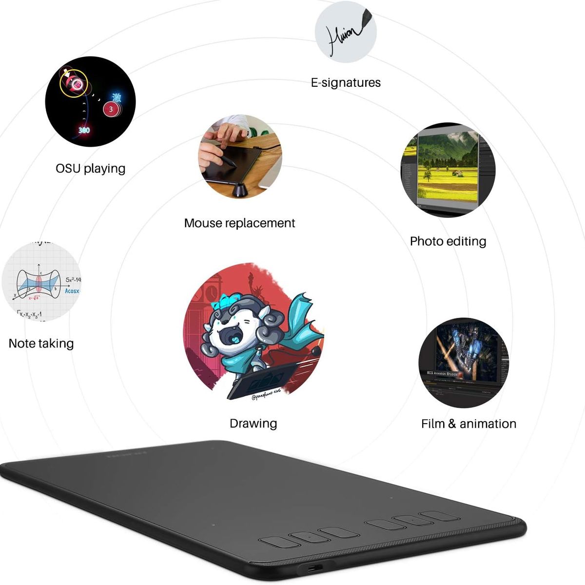 INNOVA - Tableta Digitalizadora Huion Inspiroy H640p Negro