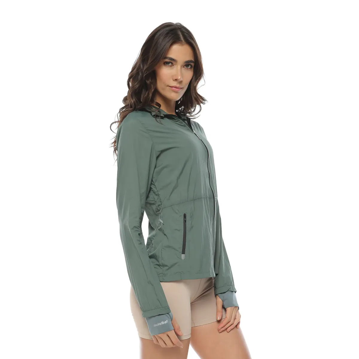 RACKETBALL - Chaqueta Rompeviento,  Color Verde Laurel Para Mujer