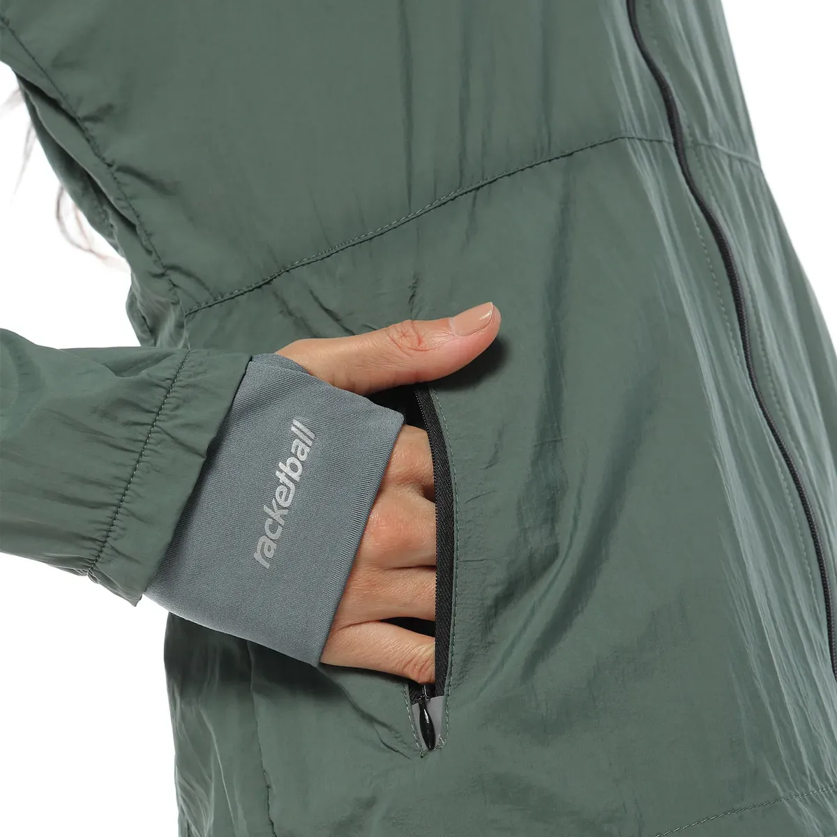 RACKETBALL - Chaqueta Rompeviento,  Color Verde Laurel Para Mujer