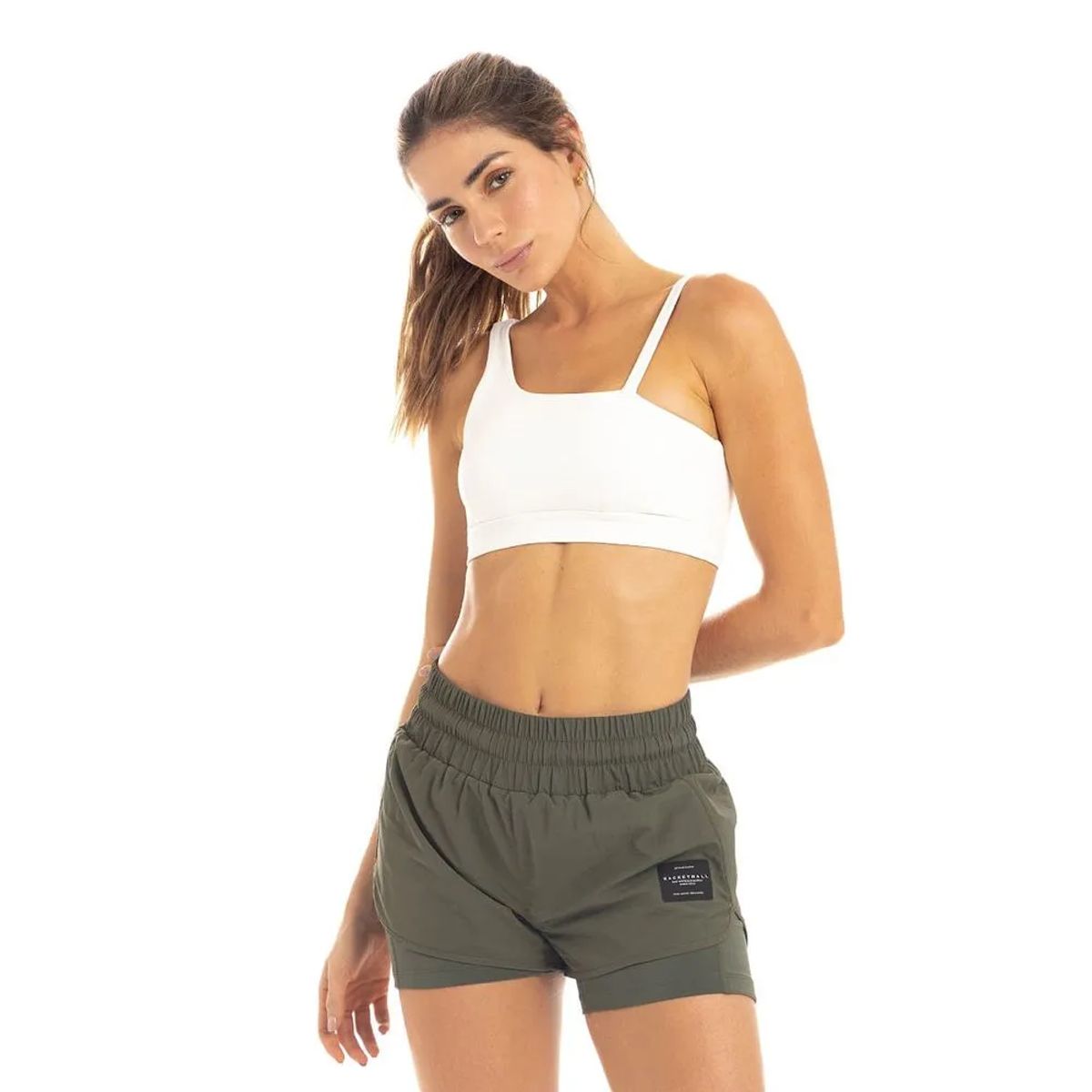 RACKETBALL - Top Asimétrico, Color Blanco Para Mujer