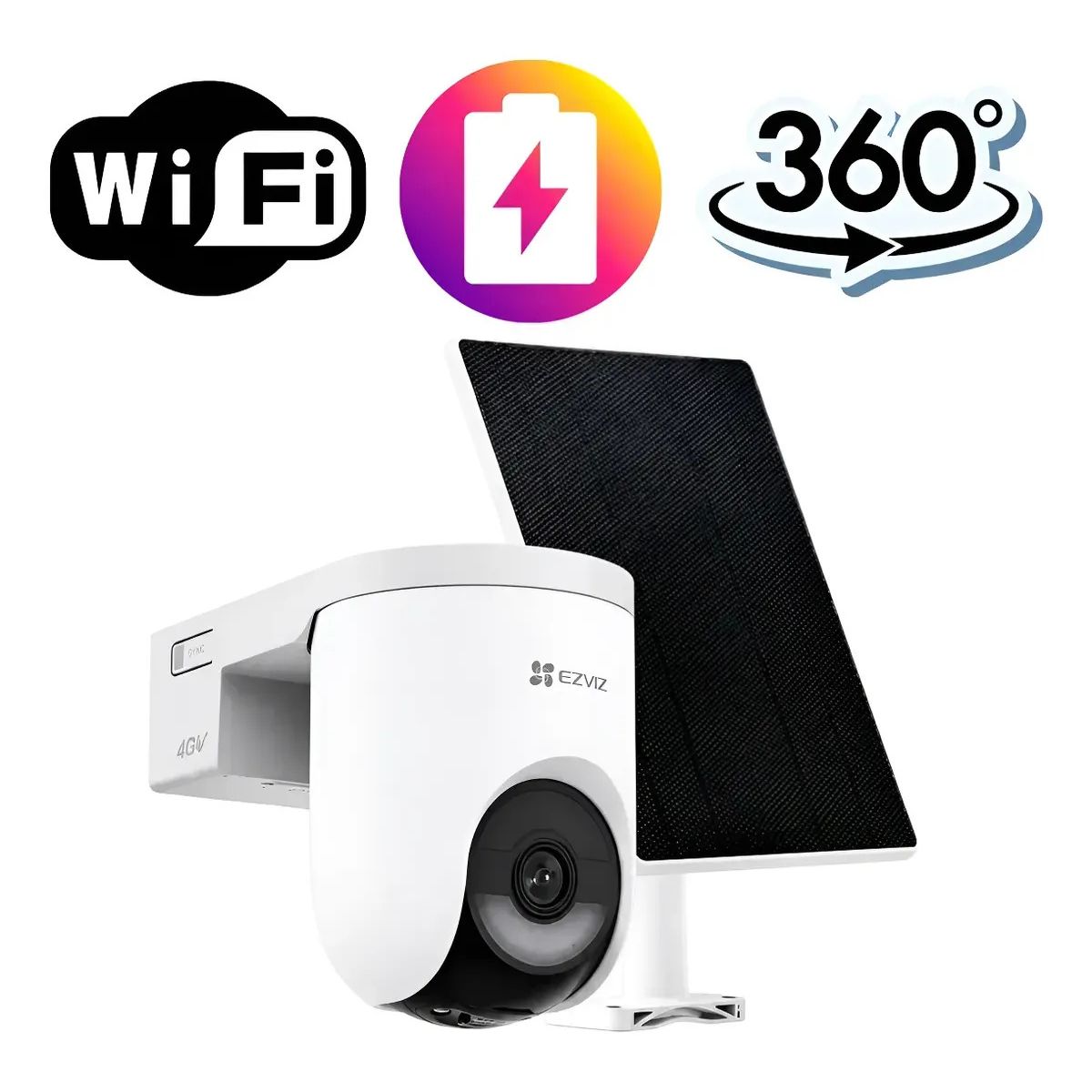 EZVIZ - Cámara Wifi Solar Ezviz Hb8 Lite 2k+ Con Panel 5w