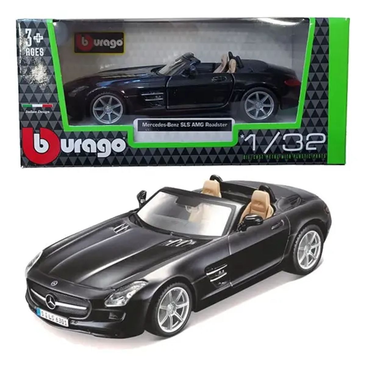MAISTO - Carro A Escala 132 Mercedes-benz Sls Amg Roadster Negro