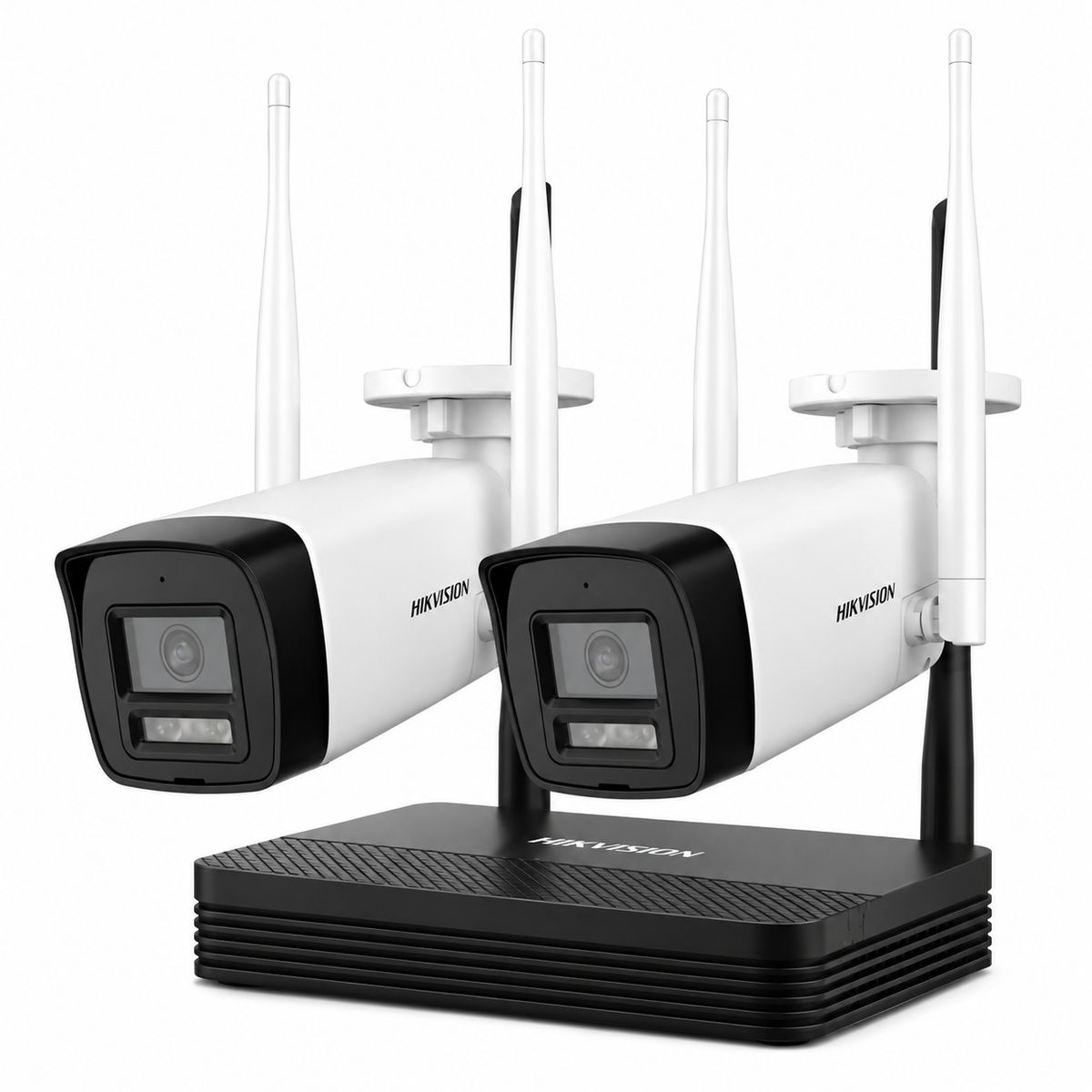 HIKVISION - Kit WiFi Hikvision EasyLink con 2 Cámaras 2MP, Visión Nocturna y NVS de 4 Canales
