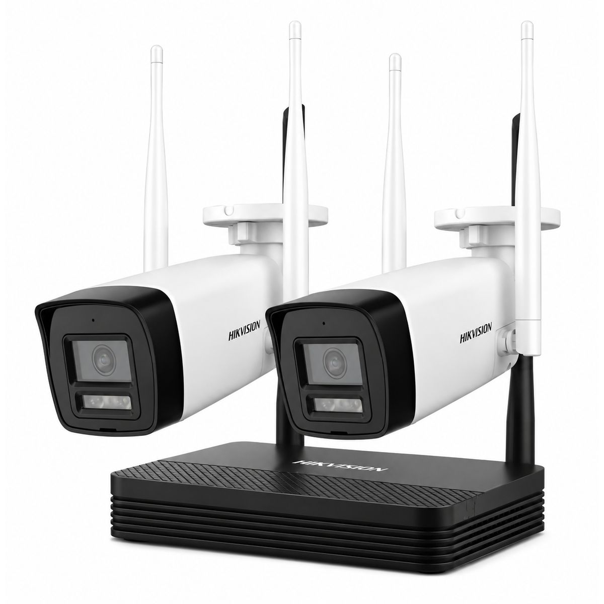 HIKVISION - Kit WiFi Hikvision EasyLink con 2 Cámaras 2MP, Visión Nocturna y NVS de 4 Canales