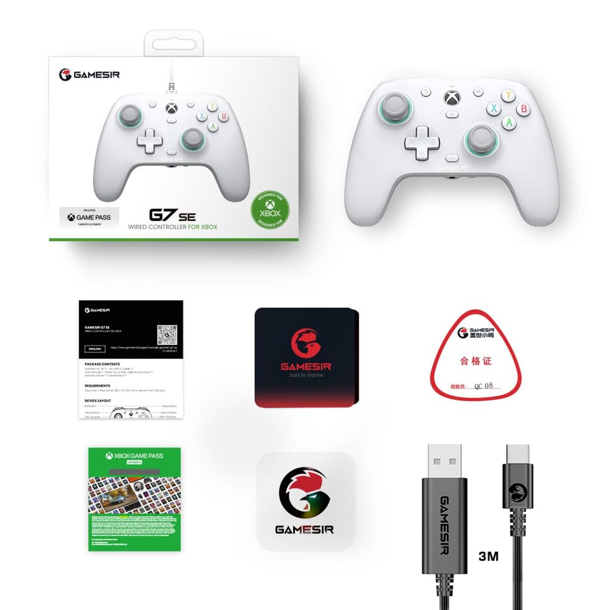 GAMESIR - Control joystick GameSir G7 SE blanco
