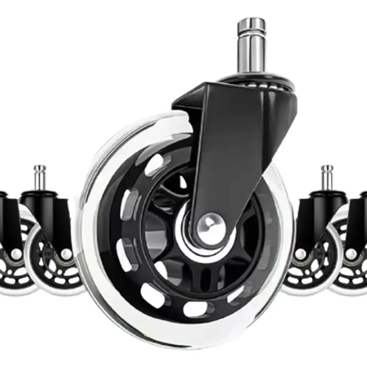 U BUY - Pack 5 Ruedas De Silicona Para Sillas De Oficina  Gamer