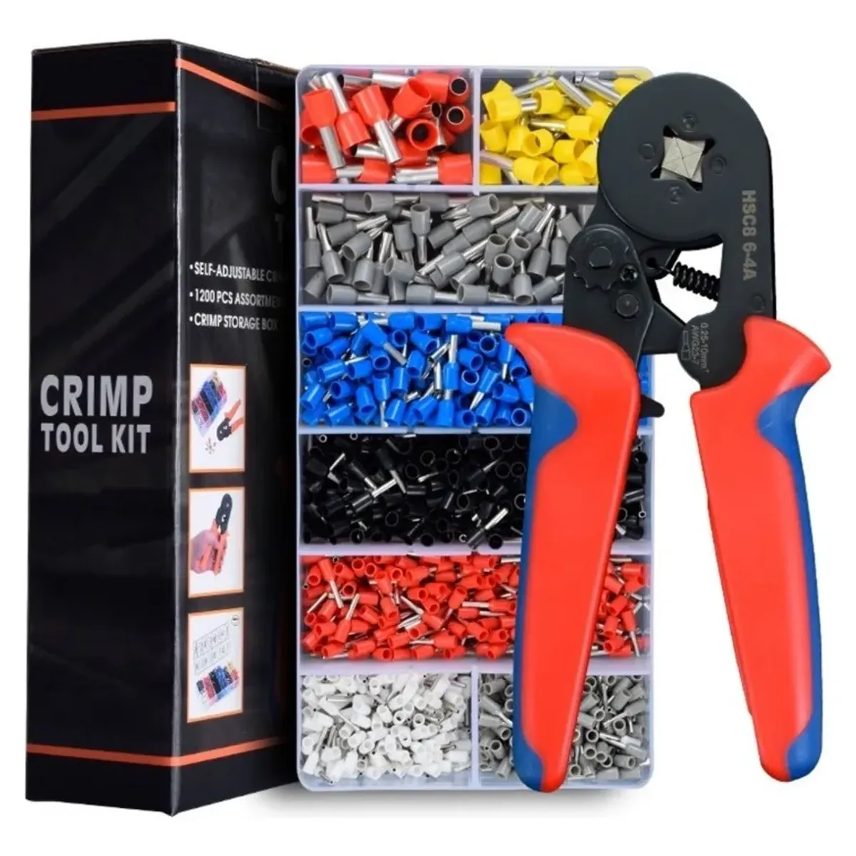 QUICK - Alicate Prensa Terminal Conjunto Kit De 1200pcs