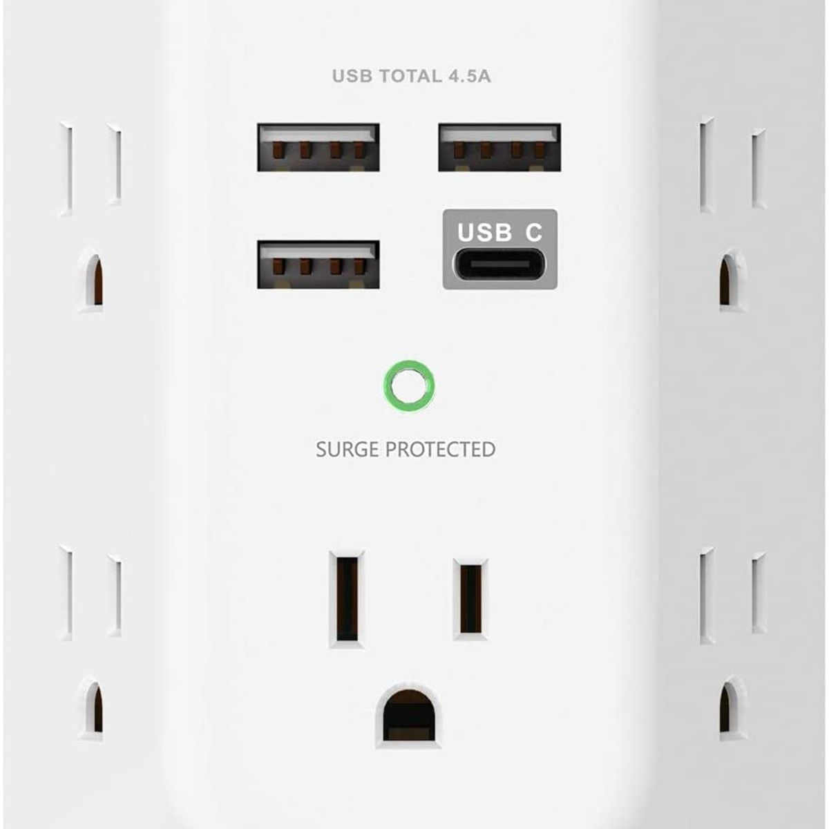 INNOVA - Multitoma Cargador De Pared Usb C Protector Sobretension