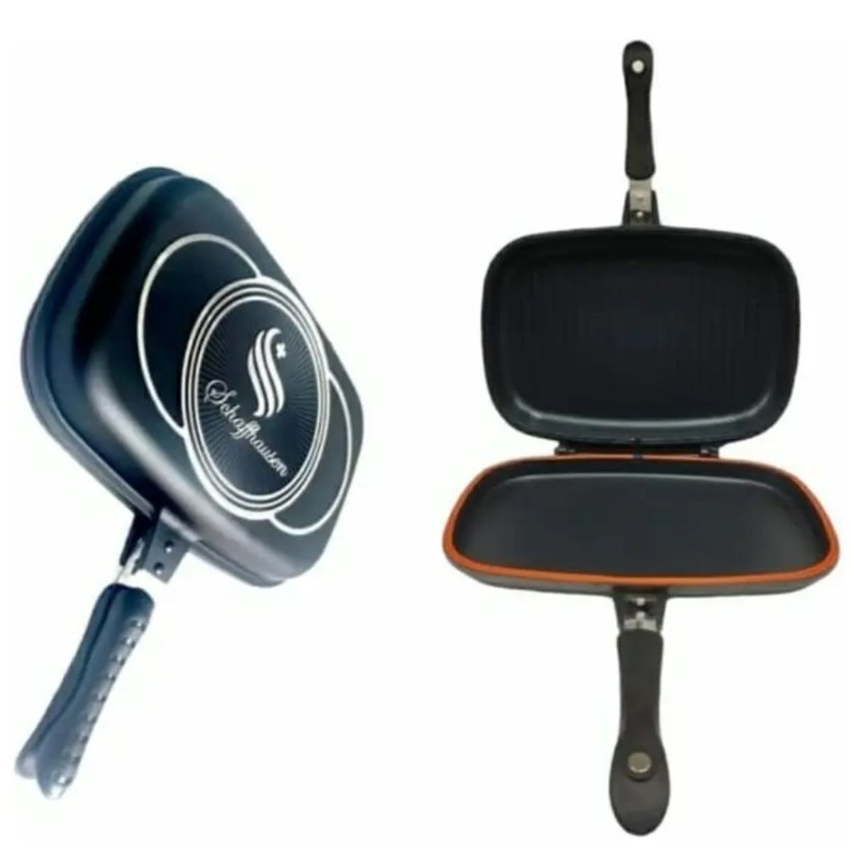 SCHAFFHAUSEN - Sartén Doble Parrilla Antiadherente 36cm Mármol Schaffhausen