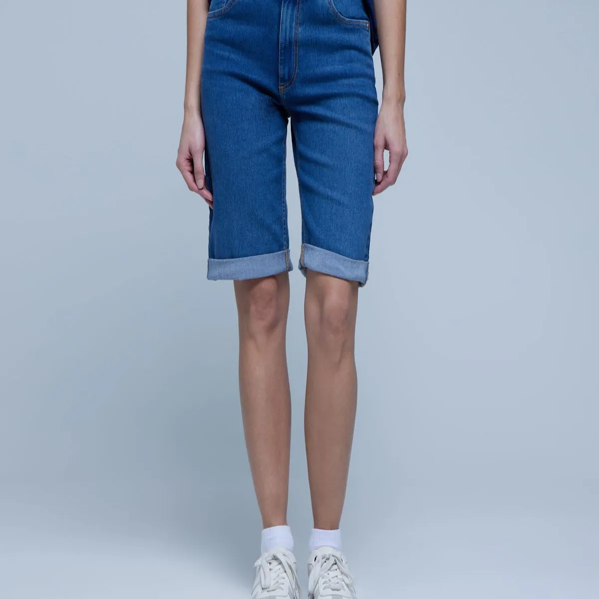 OSTU - Bermuda Para Mujer  Marca Ostu En Color Azul #40100077