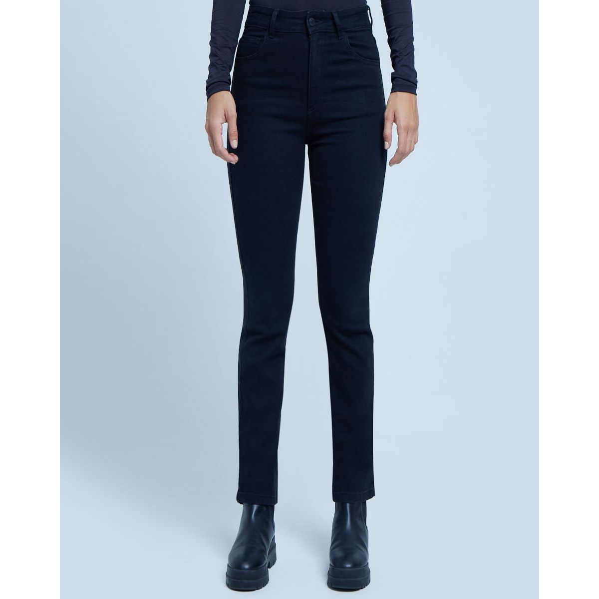 OSTU - Jean Mujer Ostu Regular Negro Algodón 40160345-10