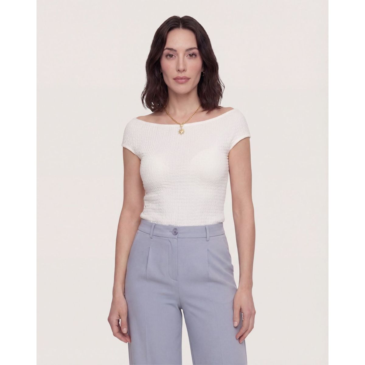 OSTU - Body  Para Mujer Manga Sisa Marca Ostu Color Crema #40207958