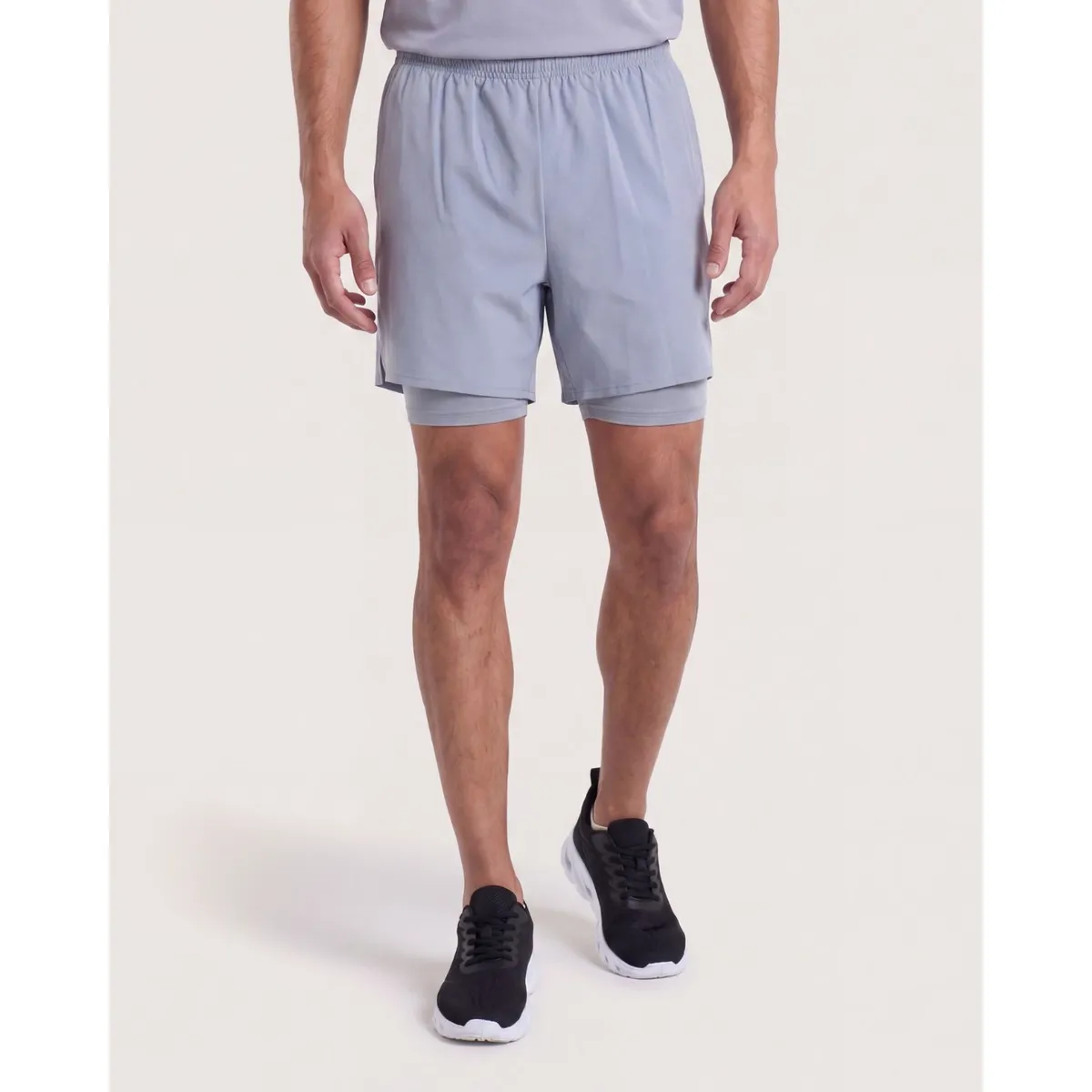 OSTU - Bermuda  Para Hombre Biker Interno Marca Ostu Gris #60100512