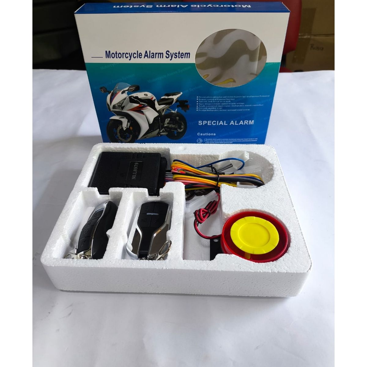 GENERICO - Alarma Para Moto Antirrobo Con Sirena Y 2 Controles
