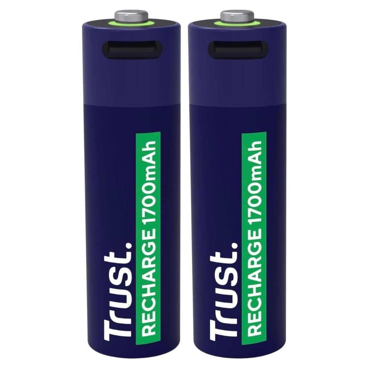 TRUST - Baterías Recargables tipo C Trust 2 pilas - AA