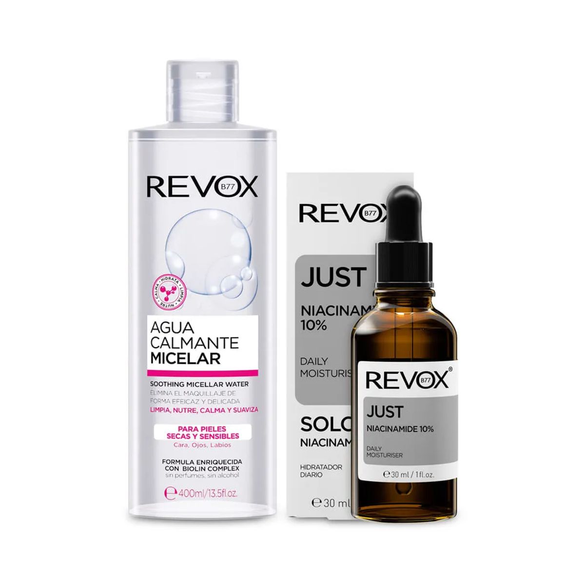 REVOX - Kit Revox Día Y Noche Agua Micelar + Niacinamida 10%