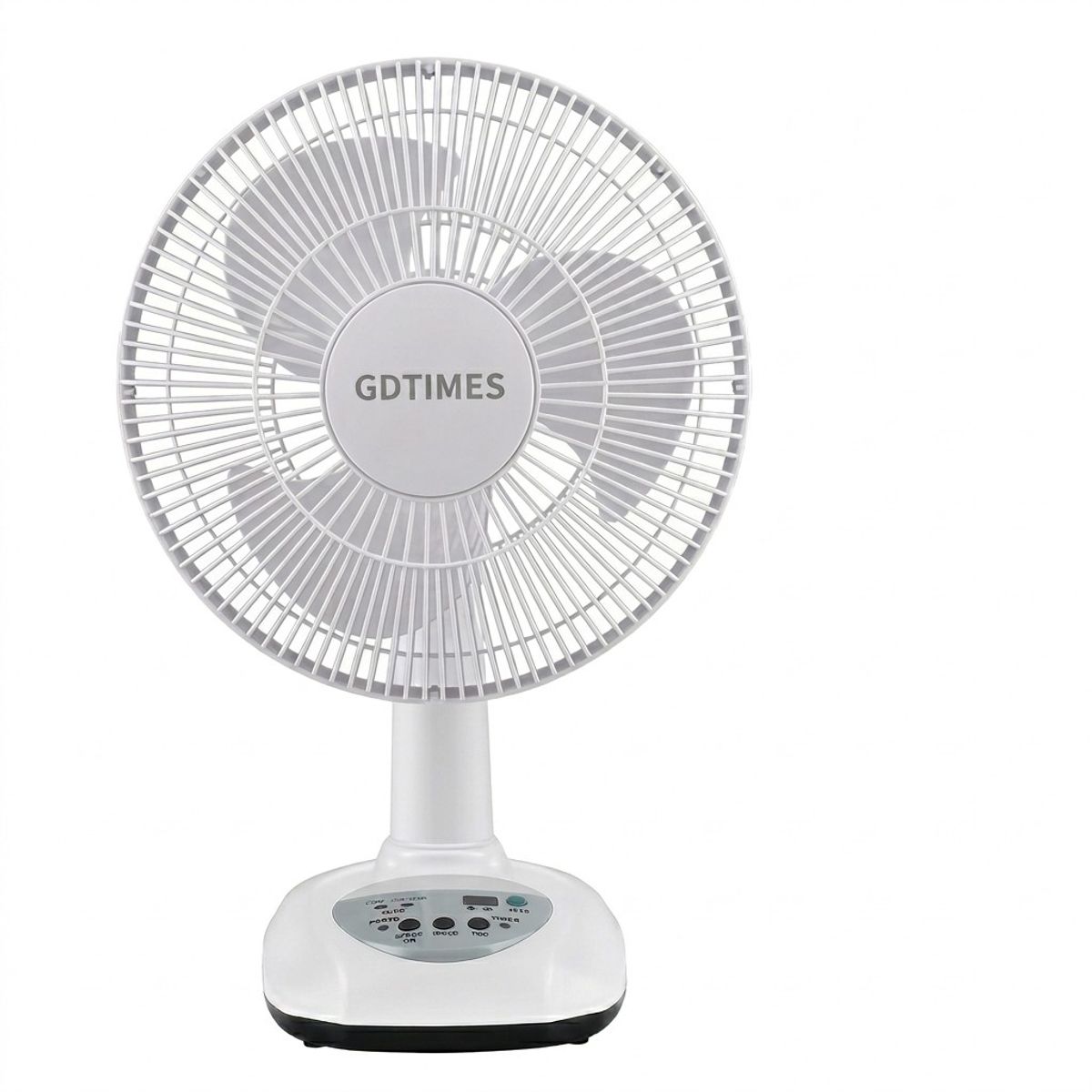 GENERICO - Ventilador Recargable Solar 12 Pulg + Panel Y 2 Focos Led