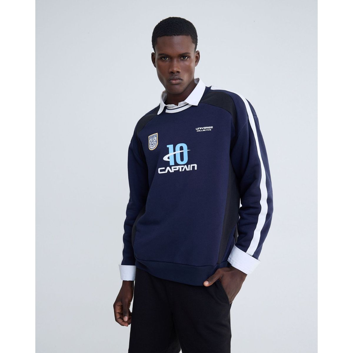 SEVEN SEVEN - Buzo Cuello Redondo  Para Hombre Azul Seven Seven