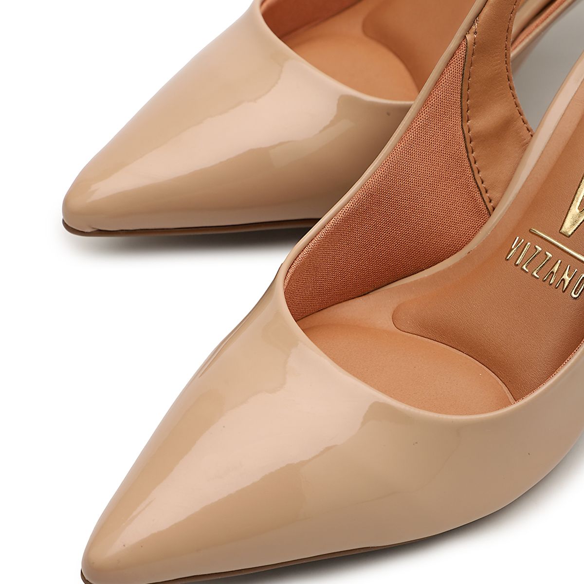 VIZZANO - Tacon Stiletto Medio Verniz Premium Beige Vizzano.