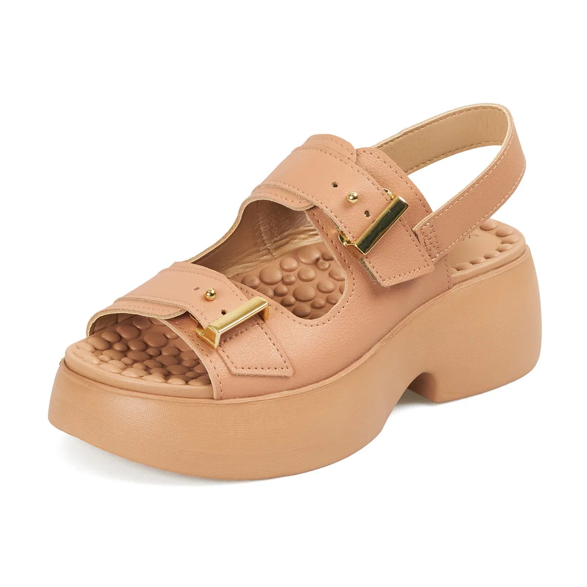 MODARE - Sandalia Plataforma Napa Floather Nature Nude Modare