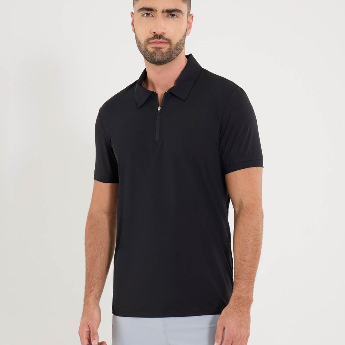 OSTU - Polo  Para Hombre Cuello Maquina Ostu Color Negro #60110812