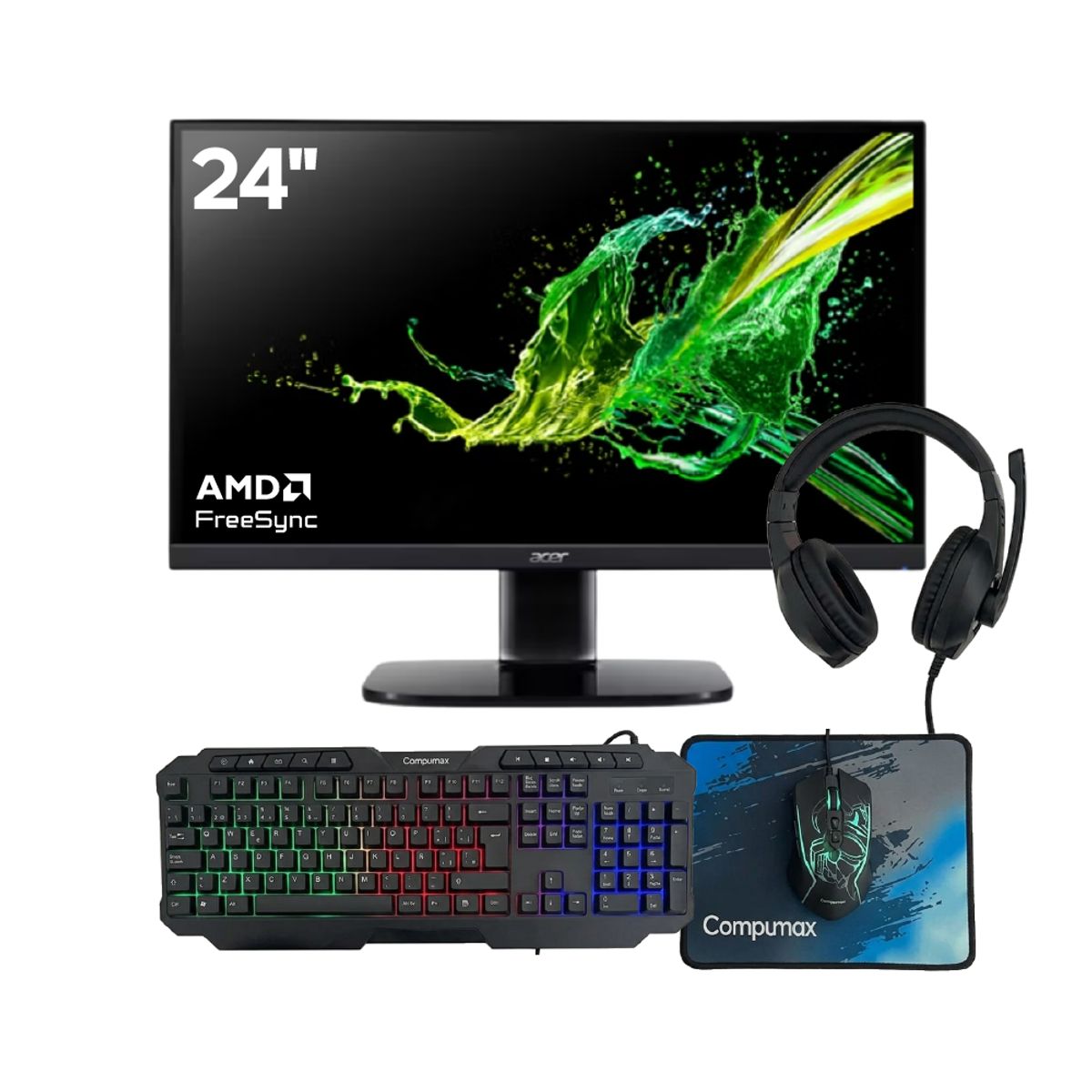 ACER - MONITOR ACER 24 KA242Y - FHD - 144HZ - 1MS - PANEL IPS - AMD FRESYNC + COMBO 4-1