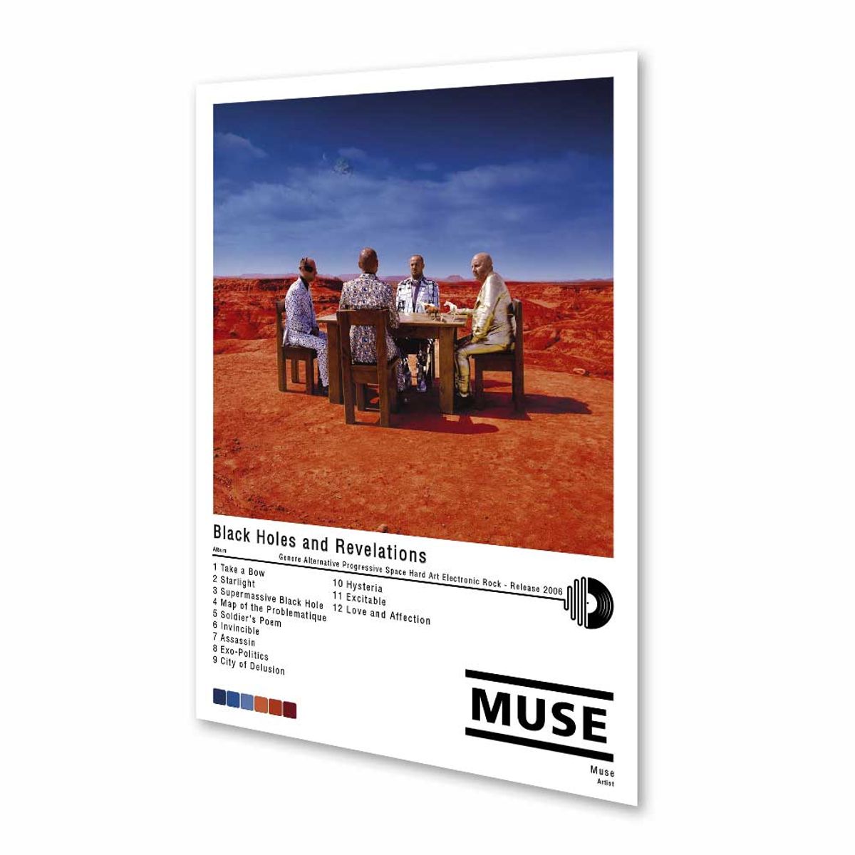 PRINTKING - Póster Muse - Black Holes and Revelations - Rock 42x30cm A3 Afiche Fotográfica