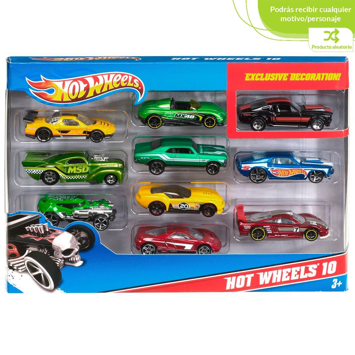 HOT WHEELS - Set de carros Hot Wheels: Pack x 10. Producto Aleatorio