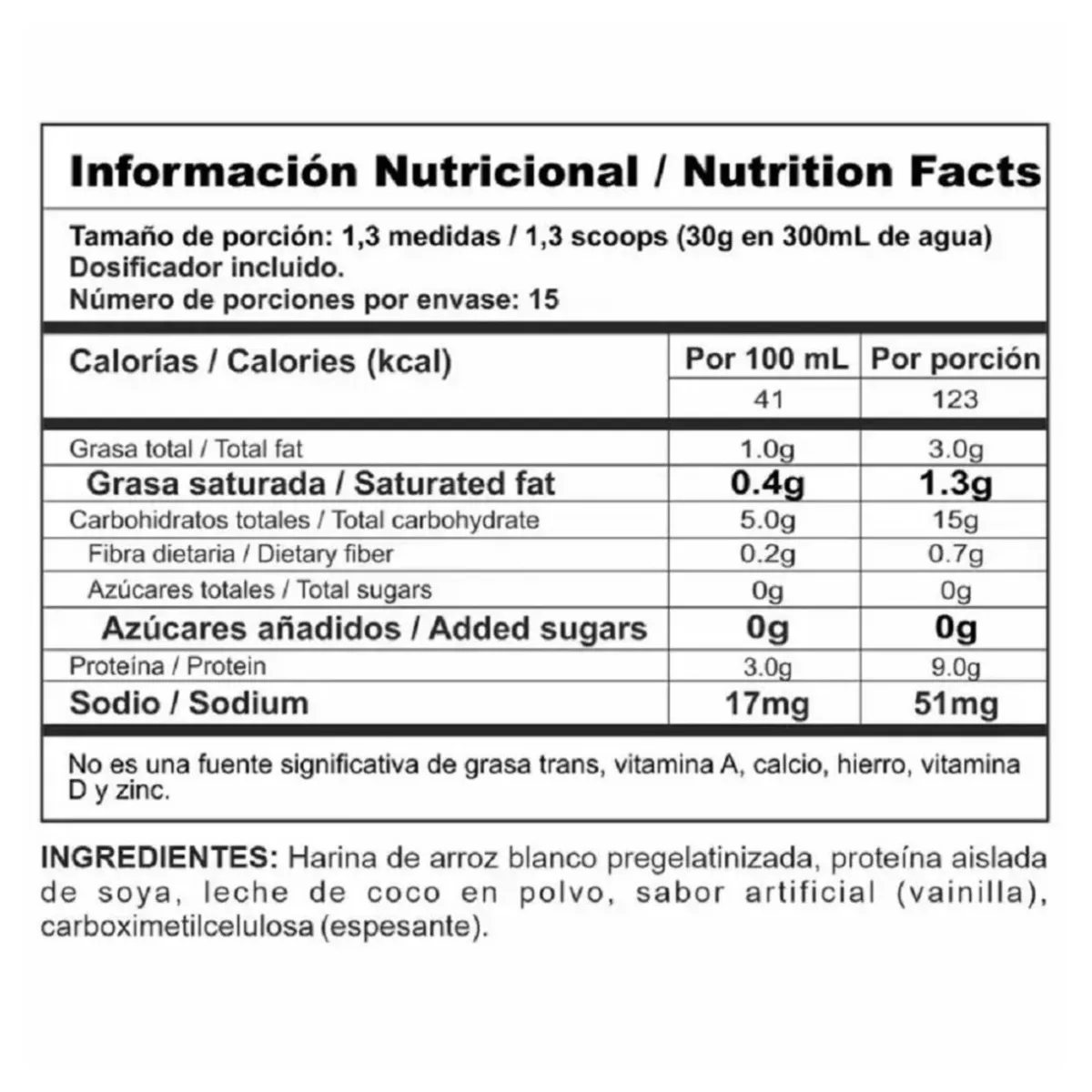 GENERICO - Leche de Soya Zole 450 gramos Cero Azucar Nutramerican