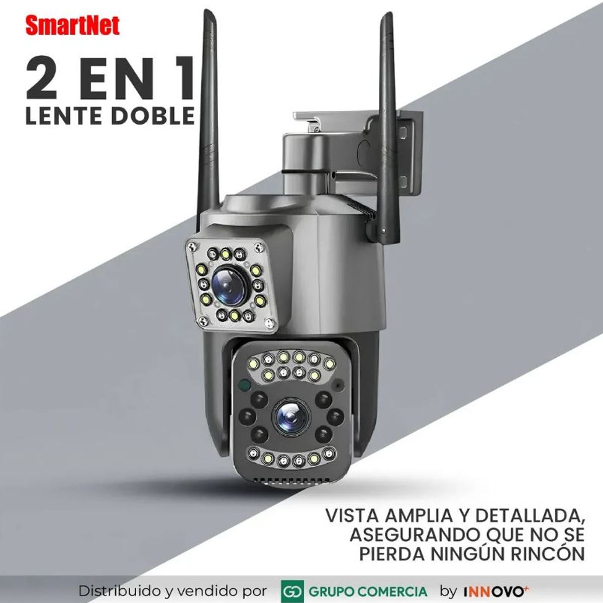 INNOVA - Cámara De Seguridad Wifi 360° Doble Lente V380 Pro Vigilancia Dual 4k