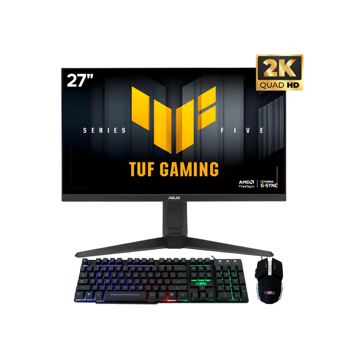 ASUS - MONITOR ASUS TUF GAMING - 27 - 210HZ - PANEL IPS - 0,3MS - PIVOTE - QHD - ADAPTIVE SYNC + COMBO 2-1