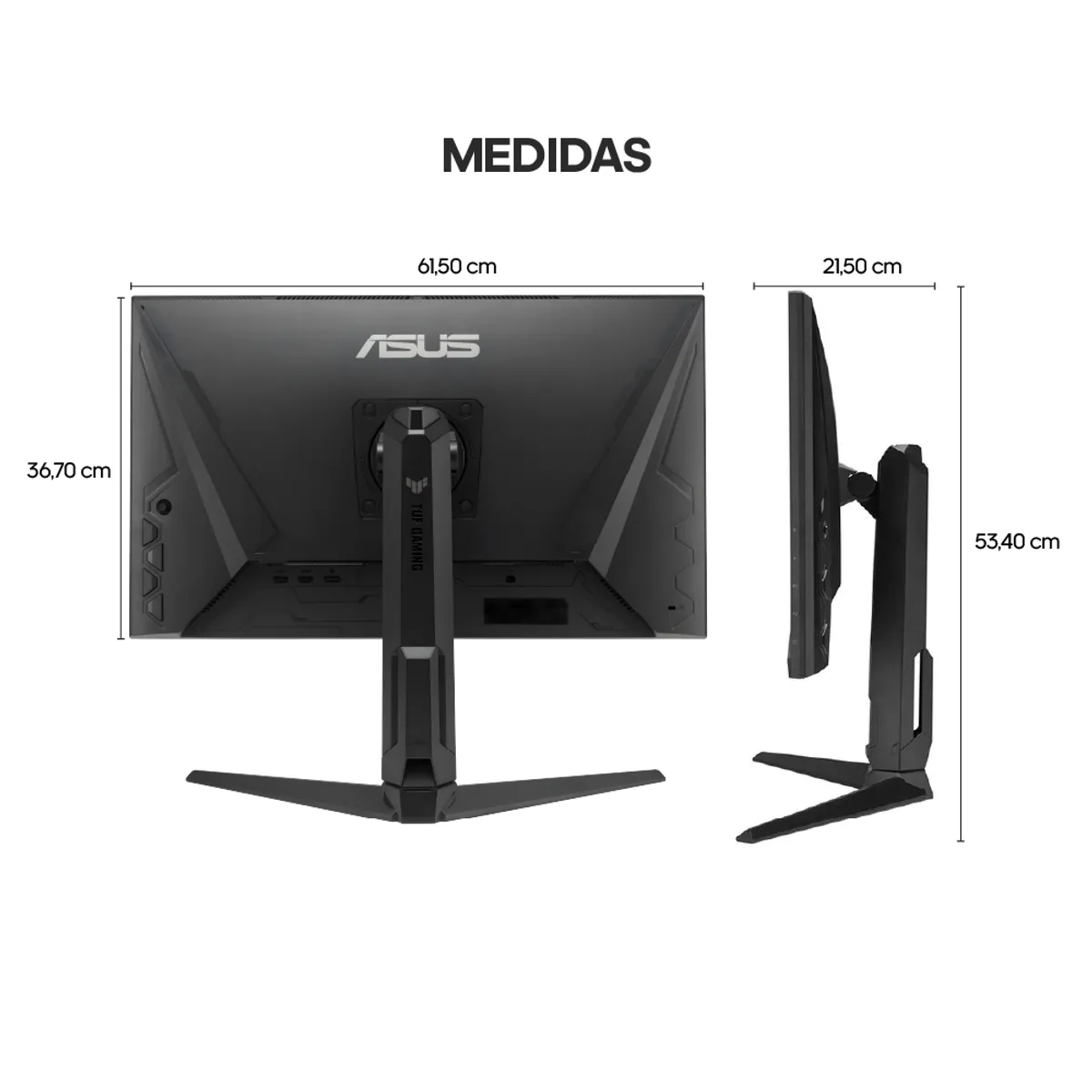 ASUS - MONITOR ASUS TUF GAMING - 27 - 210HZ - PANEL IPS - 0,3MS - PIVOTE - QHD - ADAPTIVE SYNC + COMBO 2-1