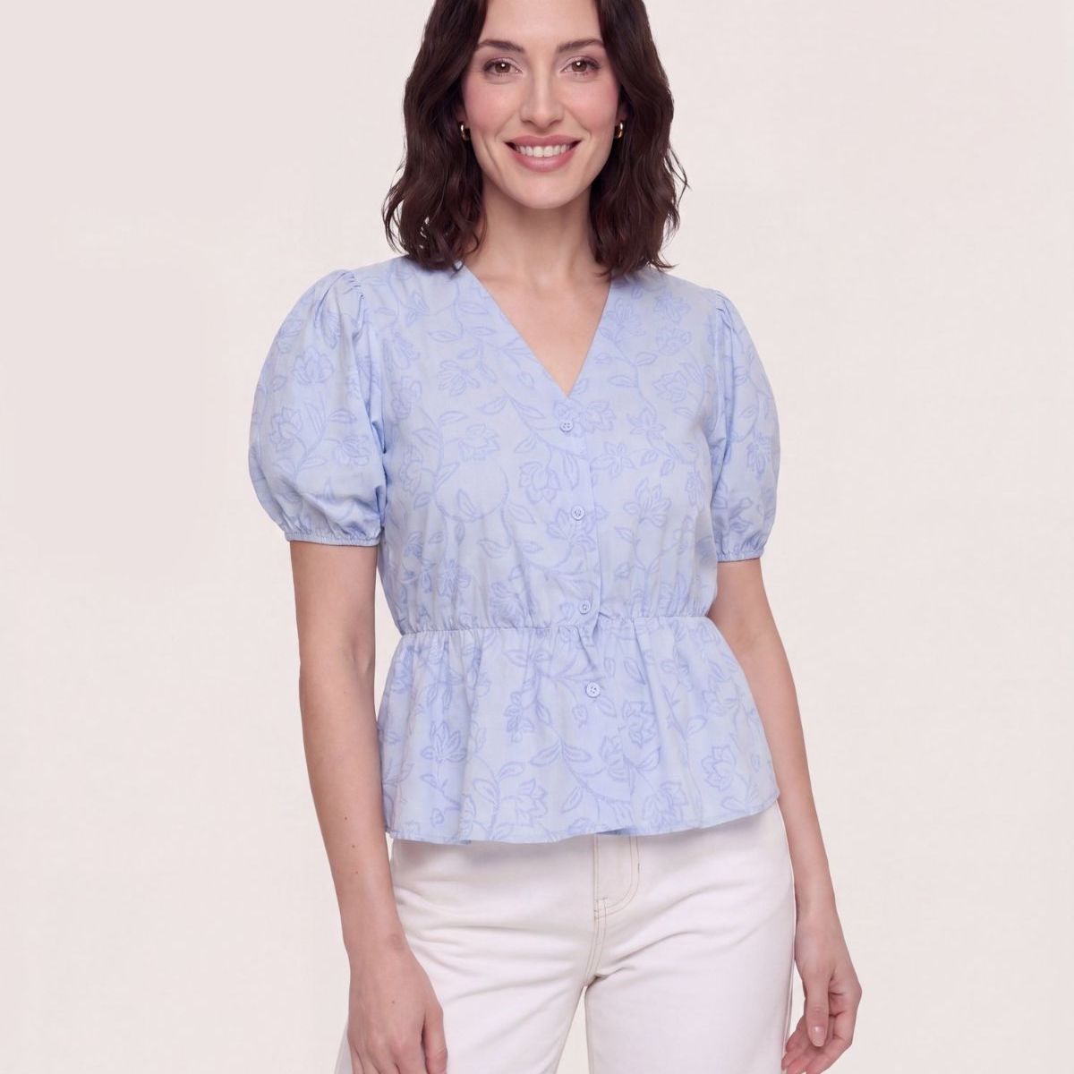 OSTU - Blusa  Para Mujer Manga Corta Marca Ostu Azul #40127953