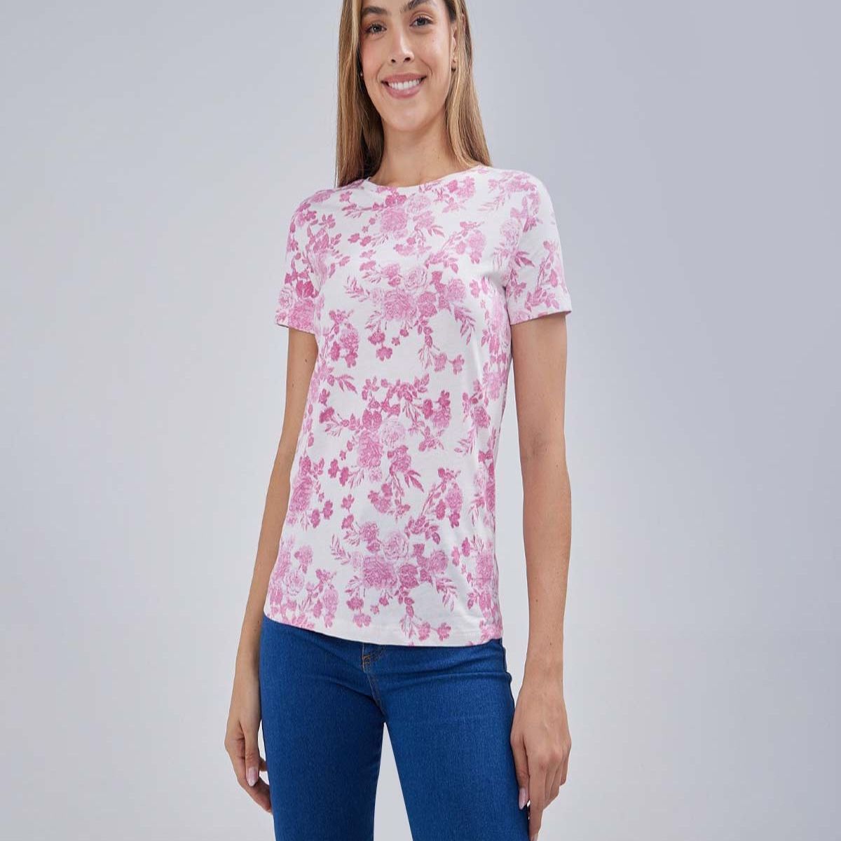 OSTU - Camiseta para Mujer marca Ostu color Rosa en Algodón #4009
