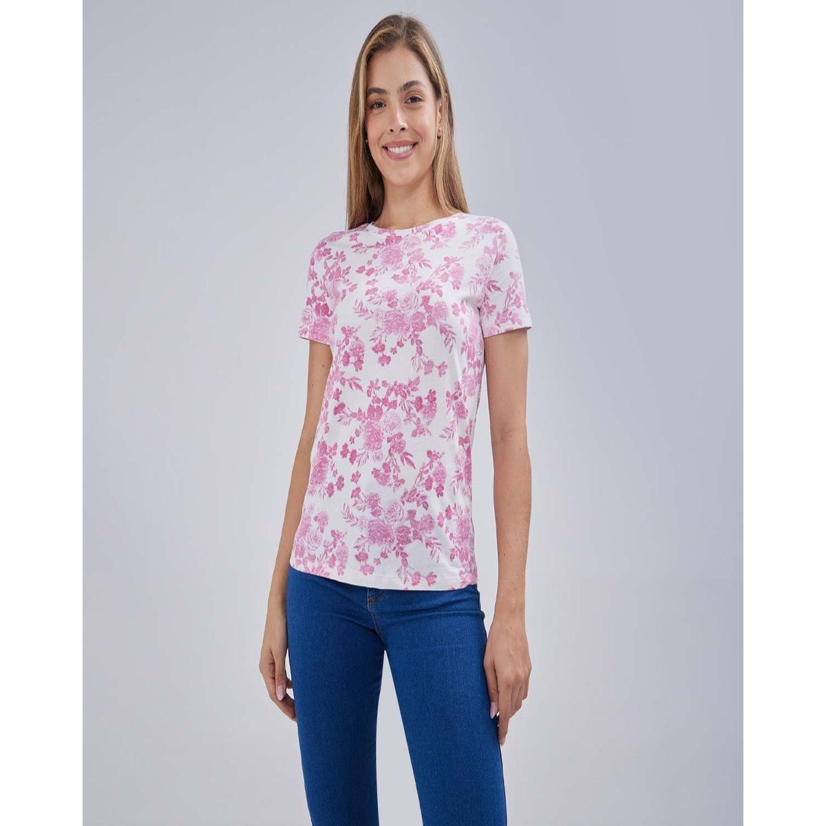 OSTU - Camiseta para Mujer marca Ostu color Rosa en Algodón #4009