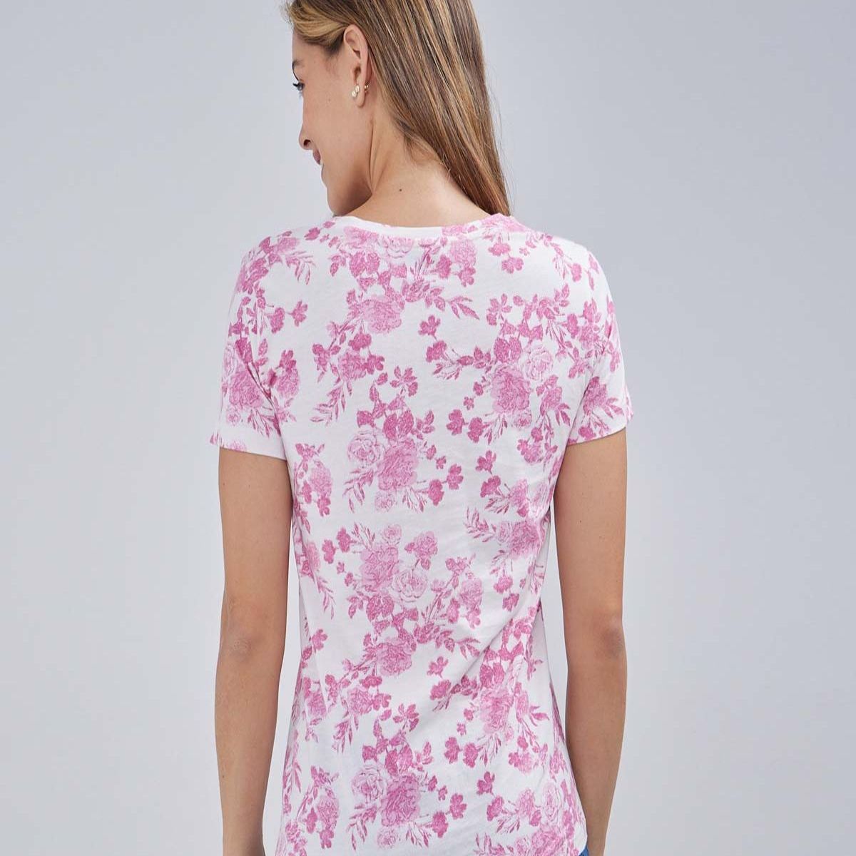 OSTU - Camiseta para Mujer marca Ostu color Rosa en Algodón #4009