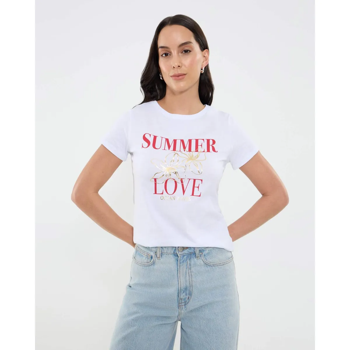 OSTU - Camiseta  Para Mujer Manga Corta Marca Ostu #40092476-10390