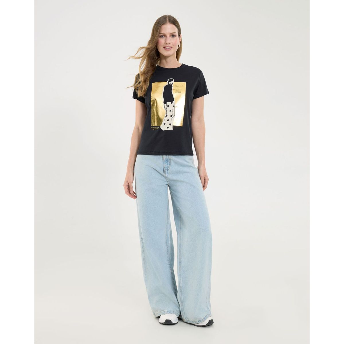 OSTU - Camiseta Para Mujer M/C Ostu Color Negro #40092248