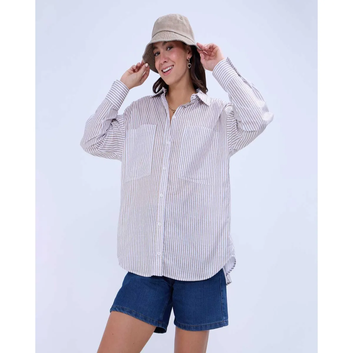 OSTU - Camisa Para Mujer M/L Marca Ostu En Color Beige #40010271